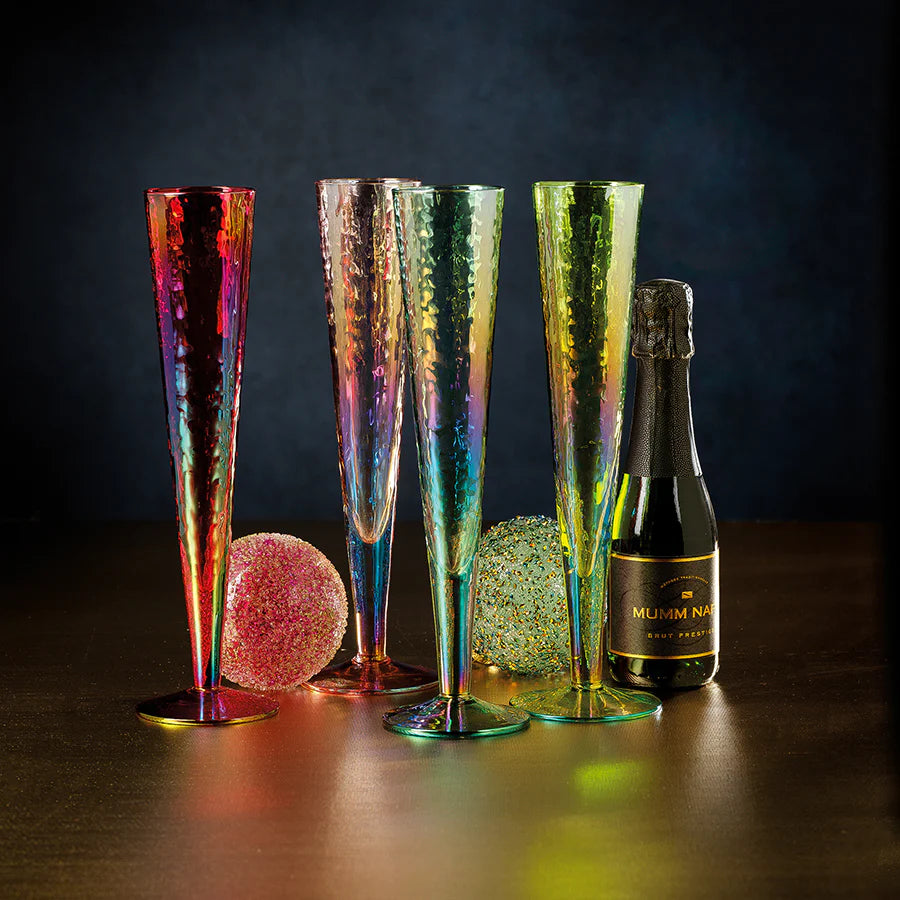 Aperitivo Triangular Barware Glasses -Slim Champagne Flute