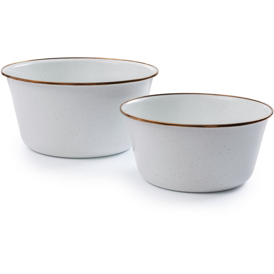 Enamel Mixing Bowl Set - Eggshell