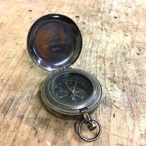 Vintage Style Engraved Compass