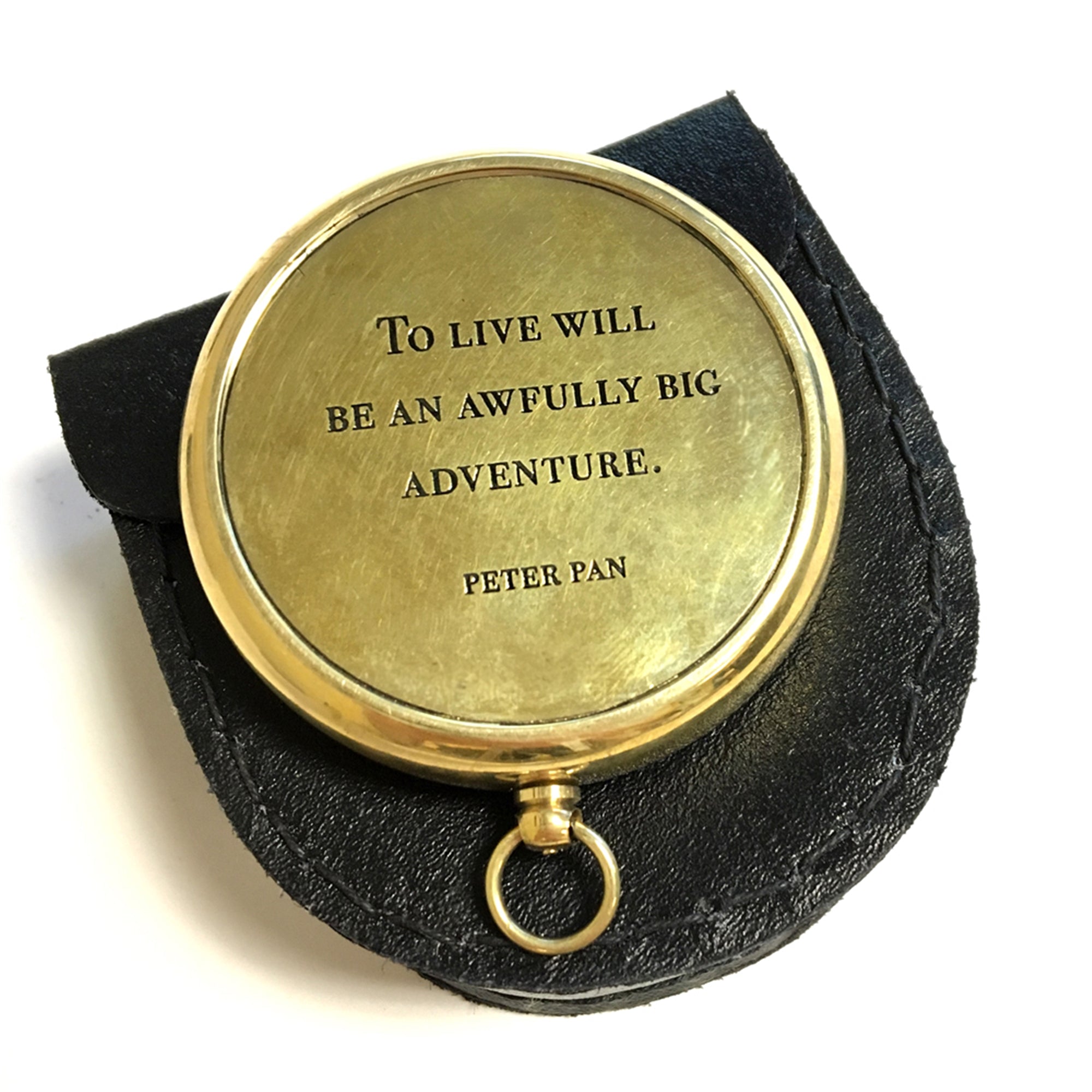 Vintage Style Compass w/Leather Pouch