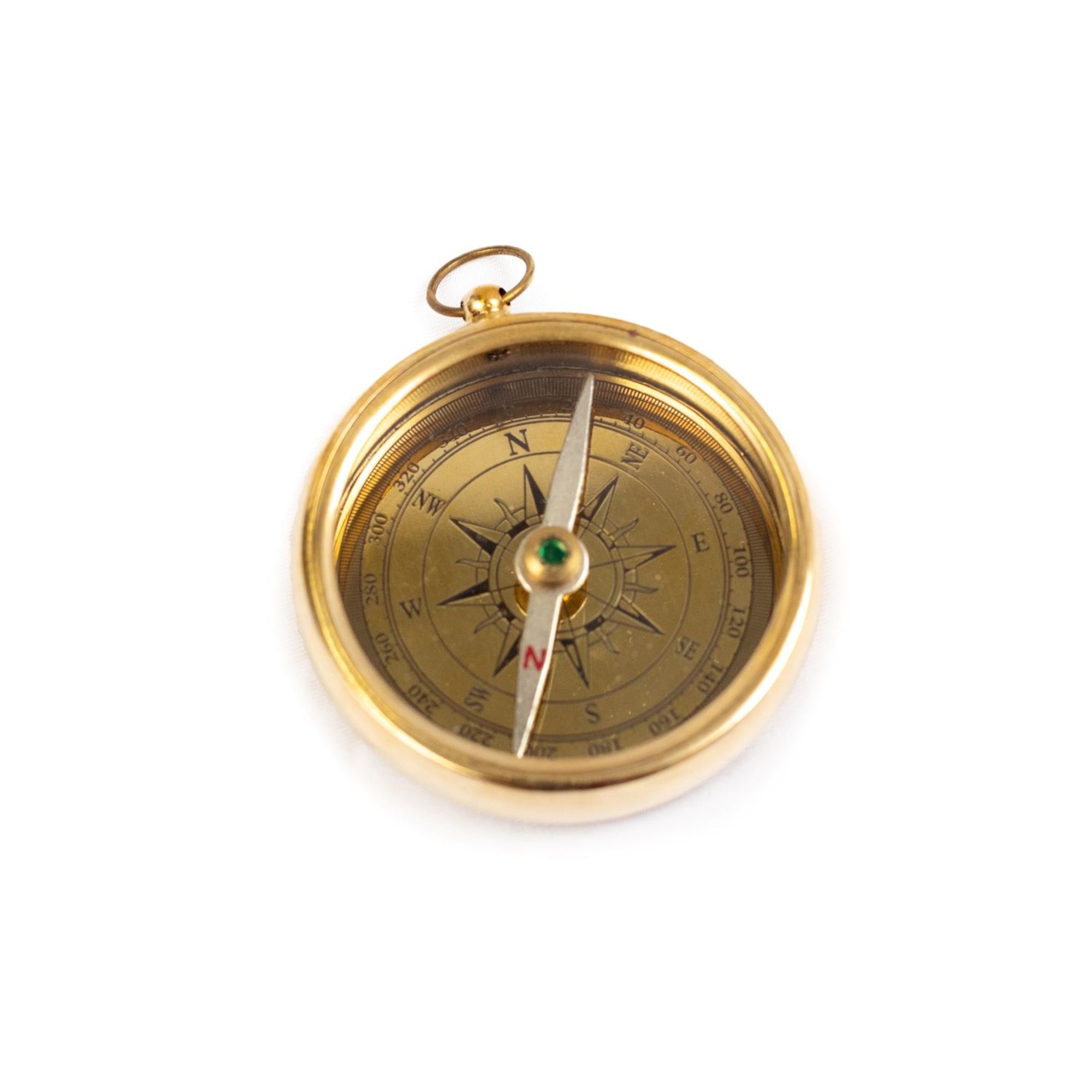 Vintage Style Compass w/Leather Pouch