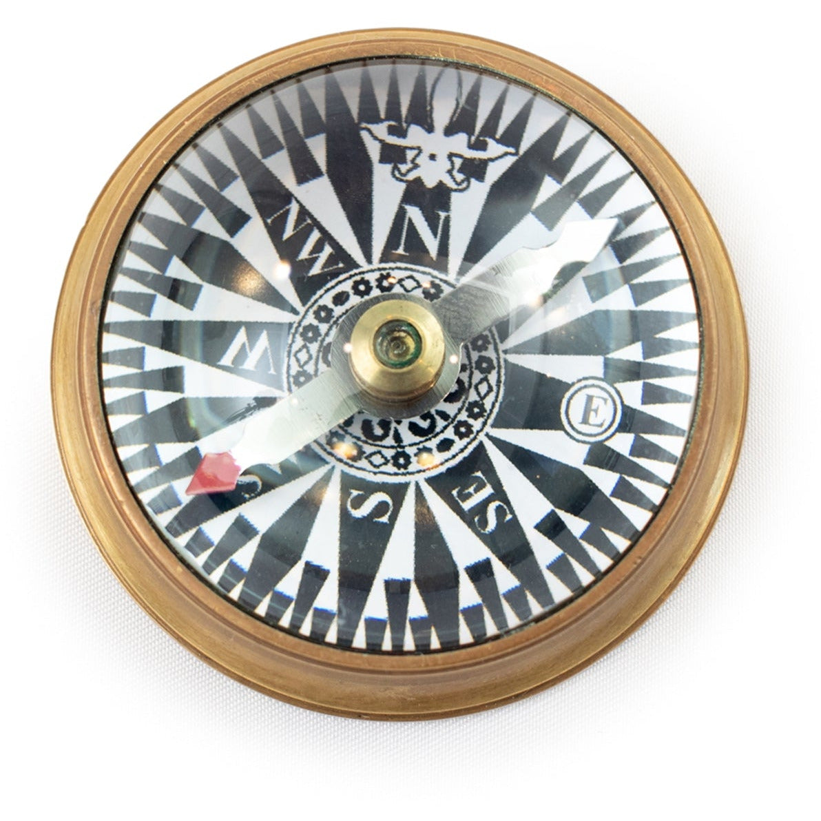Vintage Style Compass w/Leather Pouch