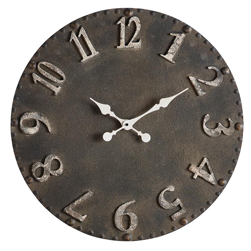 Black & White Metal Wall Clock