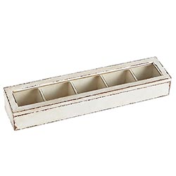 Rustic Wood Storage Box w/Glass Lid