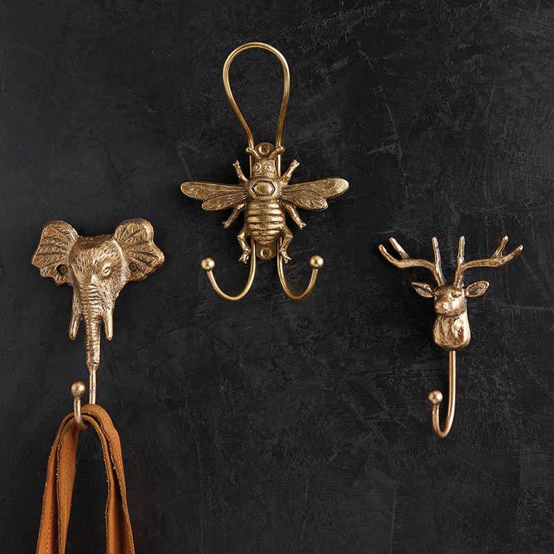 Gold Metal Deer Hook