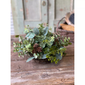 Cascading Eucalyptus Half Sphere | 10"