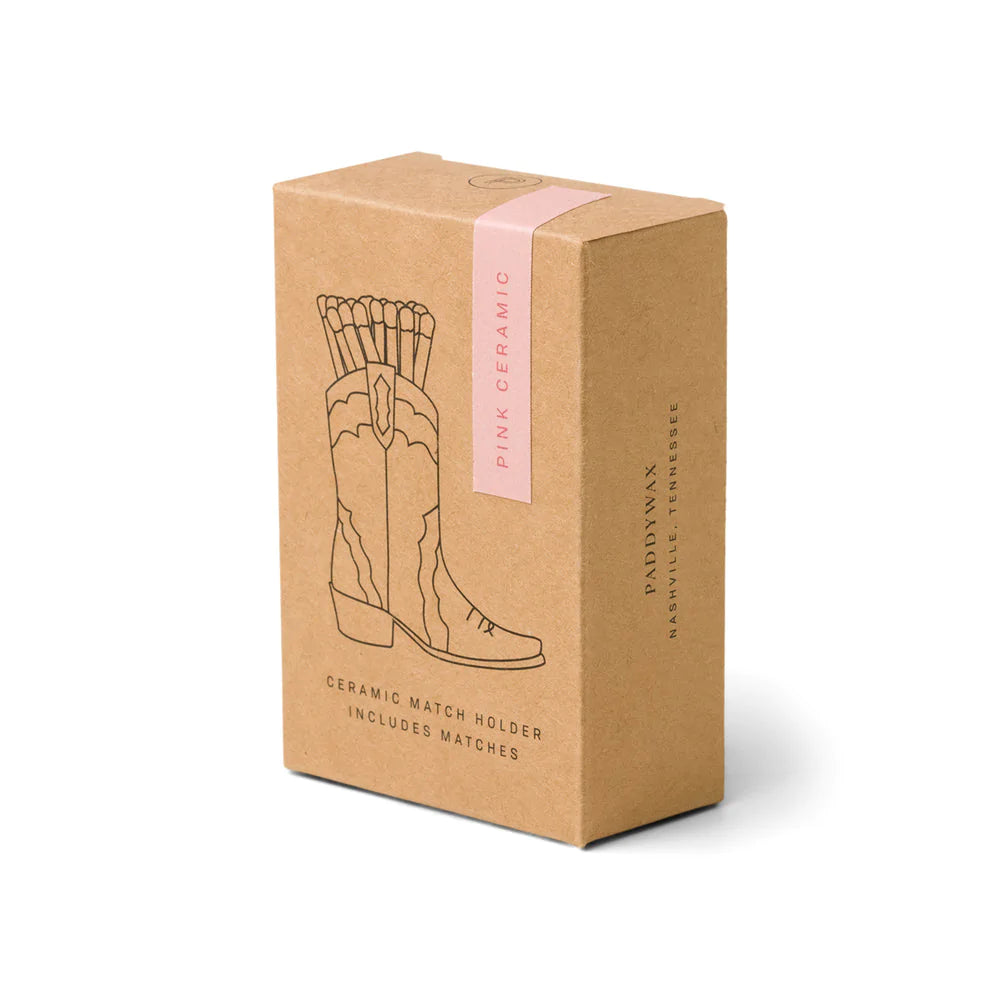 Cowboy Boot Vintage Match Holder