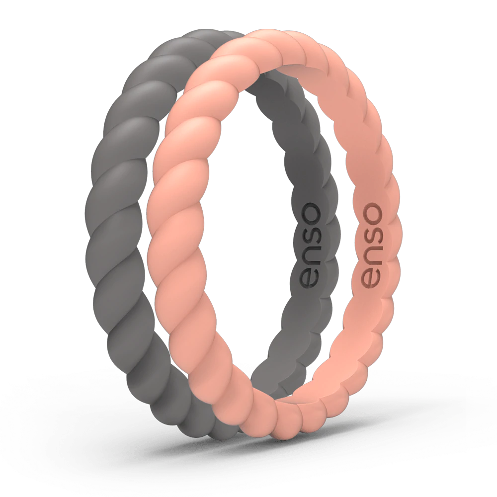 Braided stackable silicone ring new arrivals