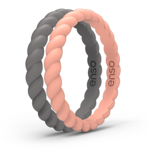 Braided Stackable Sets Silicone Rings