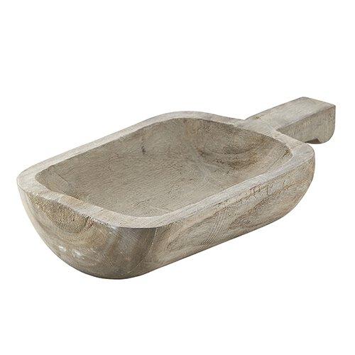 Paulownia Tray w/Handle - Grey