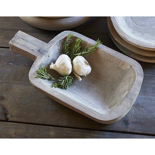Paulownia Tray w/Handle - Grey