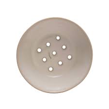 White Reactive Glaze Round Stoneware Berry Bowl