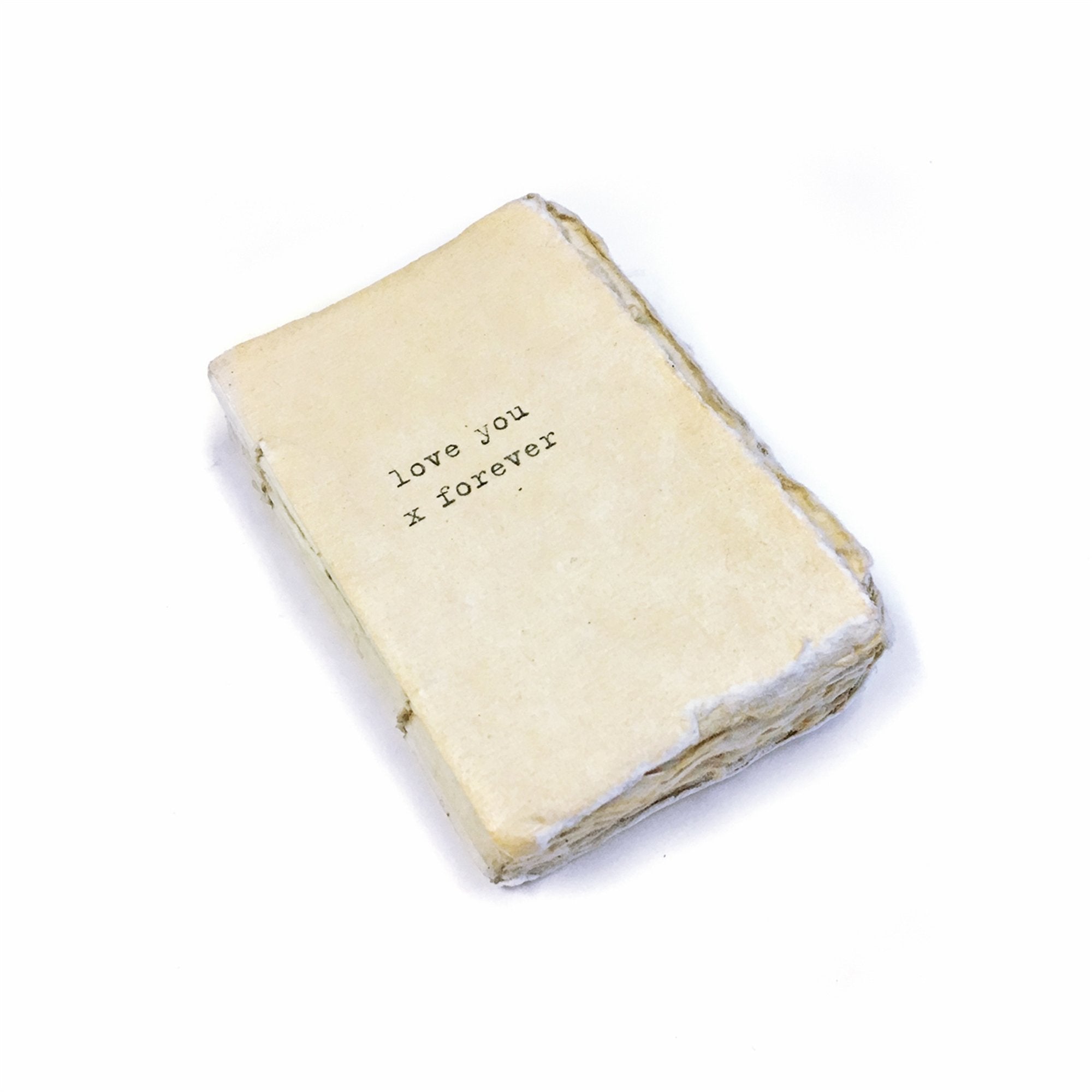 Deckle Edge Notebook - Love You X Forever - Mini