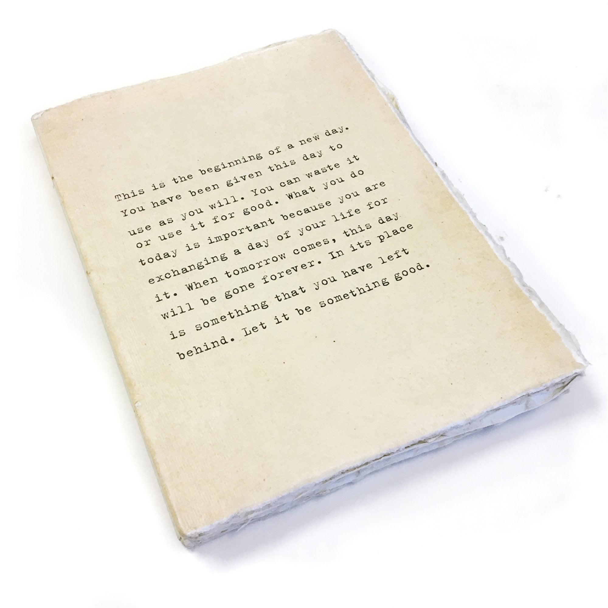 Deckle Edge Notebook - This is the Beginning - 6" x 8"