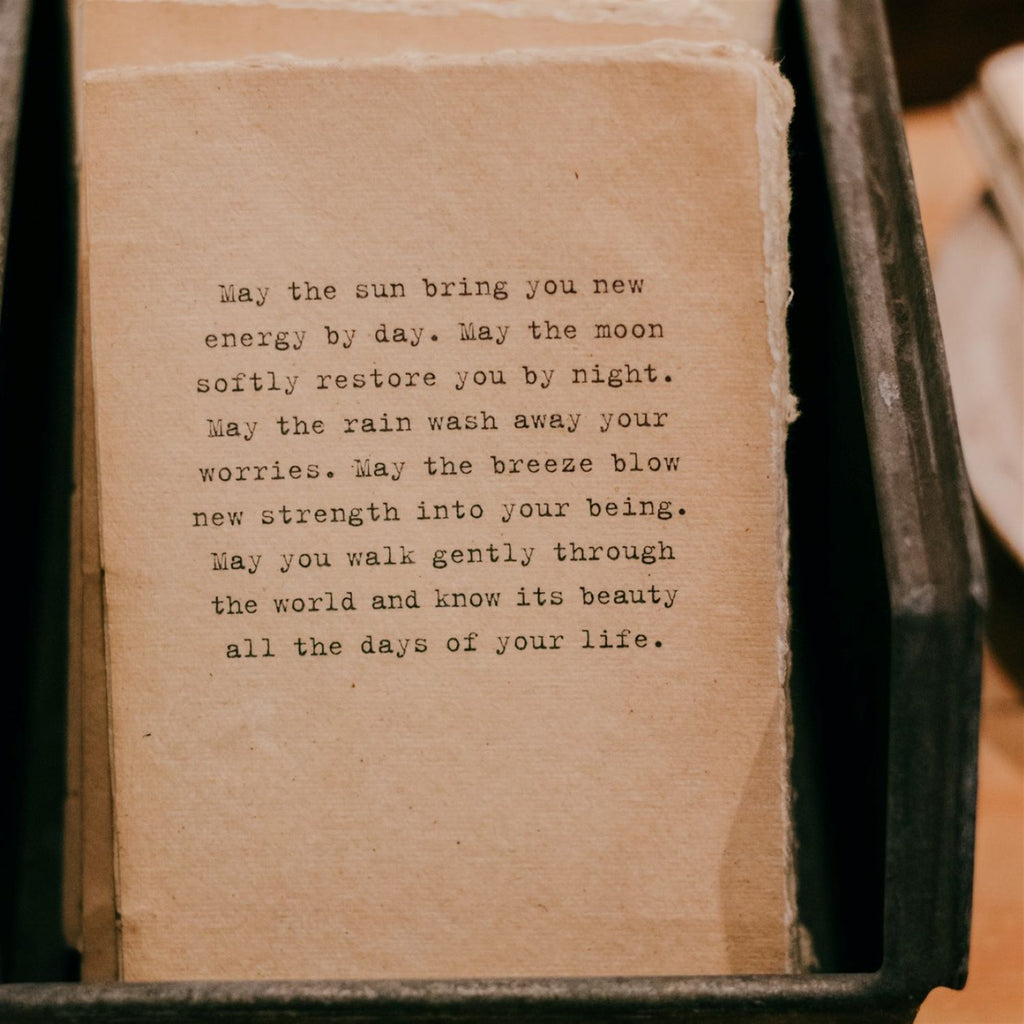 Deckle Edge Notebook - May the Sun Bring You (Apache Blessing) - 4" x 6"