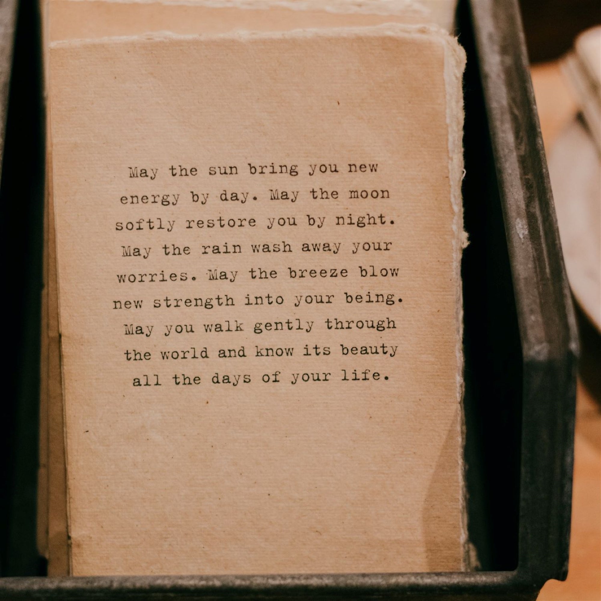 Deckle Edge Notebook - May the Sun Bring You (Apache Blessing) - 4" x 6"