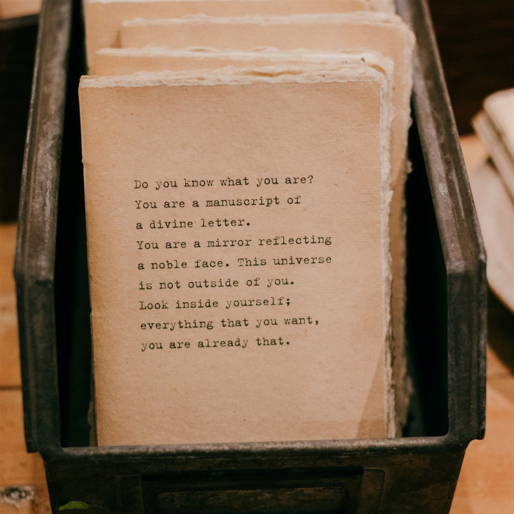 Deckle Edge Notebook - Do You Know What You Are? - 4" x 6"