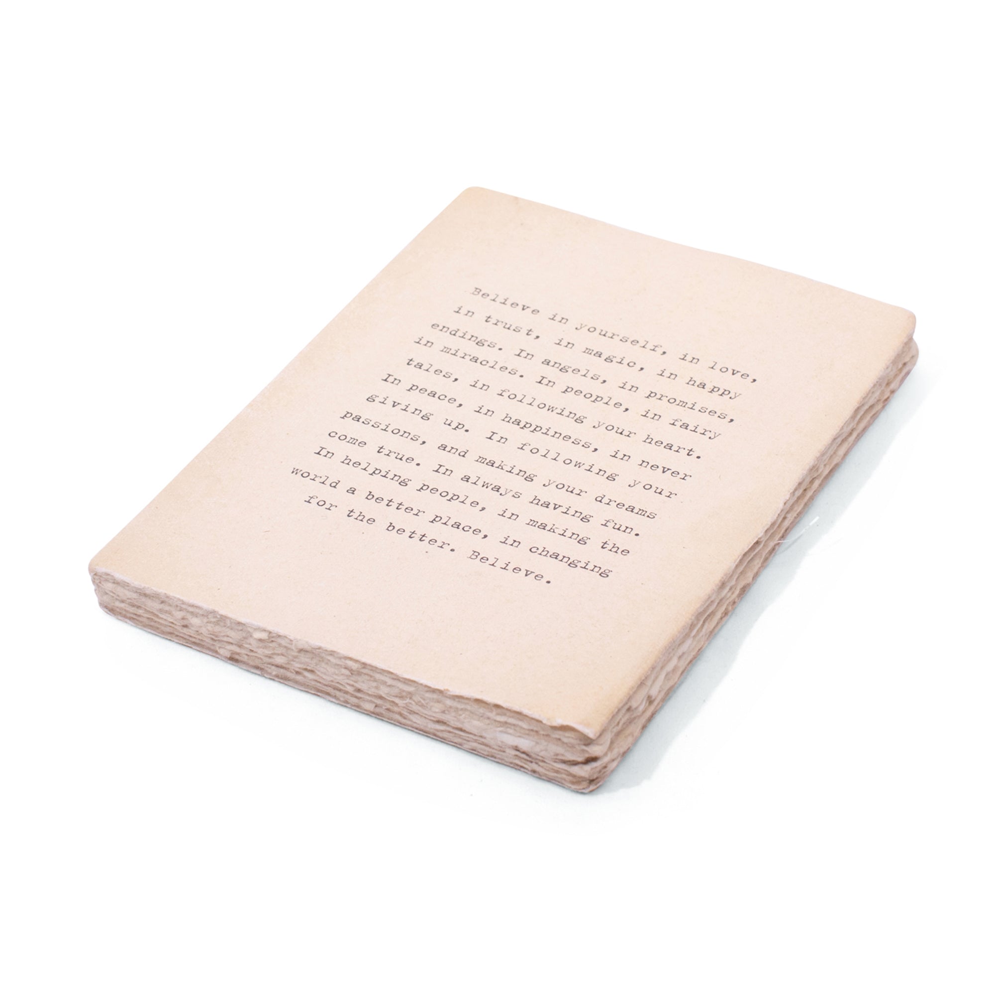 Deckle Edge Notebook - Believe in Yourself - 6" x 8"