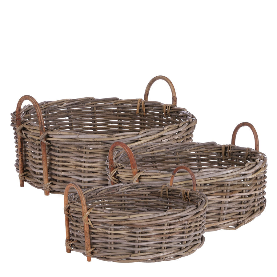 Grey Cameo Baskets