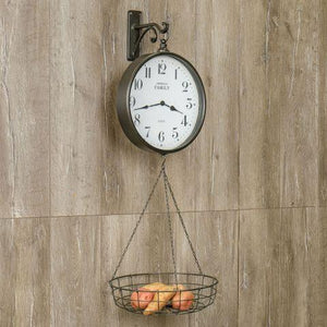 Hanging Basket Scale Clock