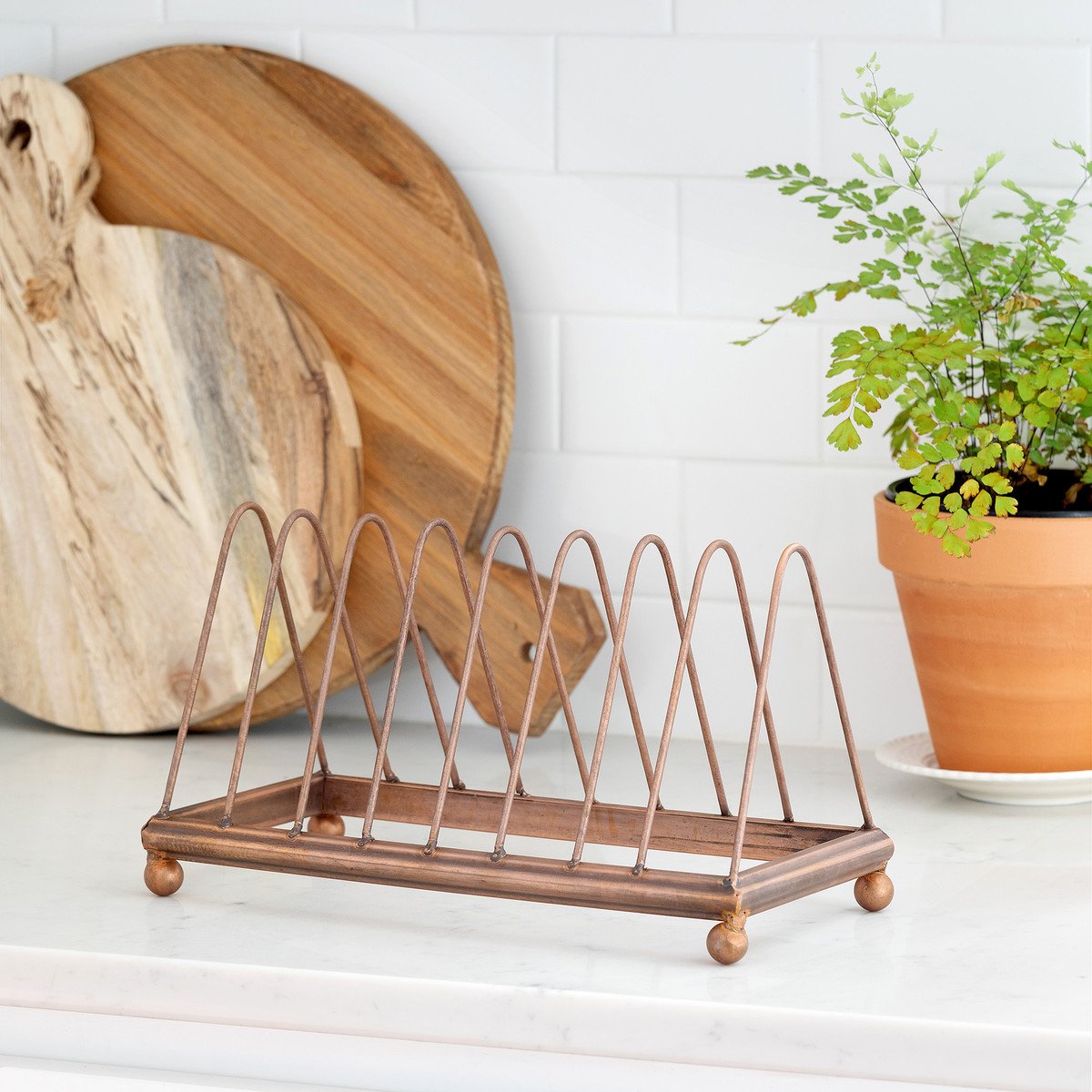 Copper Finish Metal Dish Rack