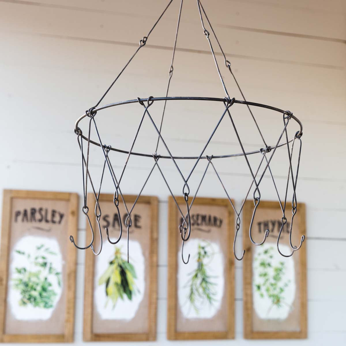 Hanging Metal Herb Drying Rack - Moss & Embers Home Decorum