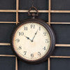 Distressed Black Pocket Watch Wall Clock