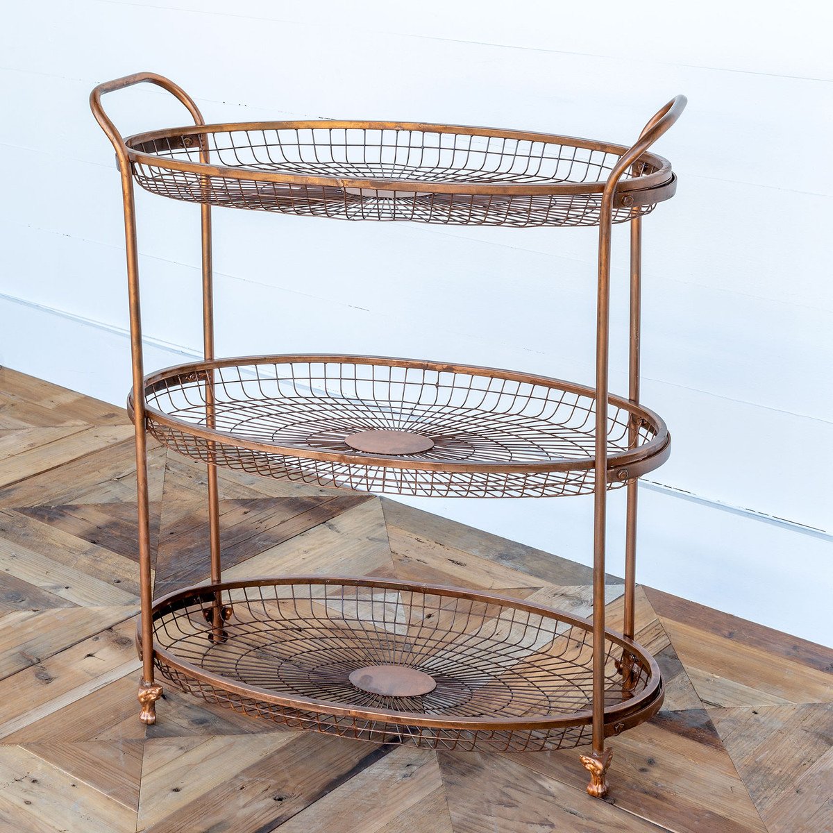 Wire Basket Tiered DIspaly Rack