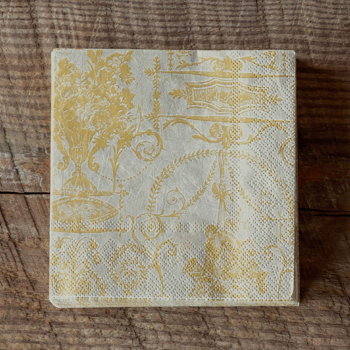 French Quarter Yellow Paper Beverage Napkins