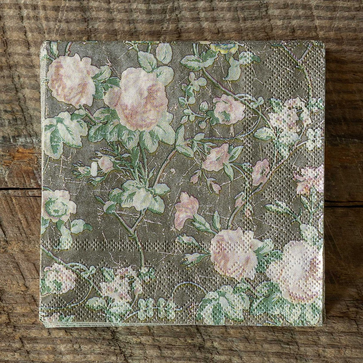 Vintage Rose Paper Beverage Napkins