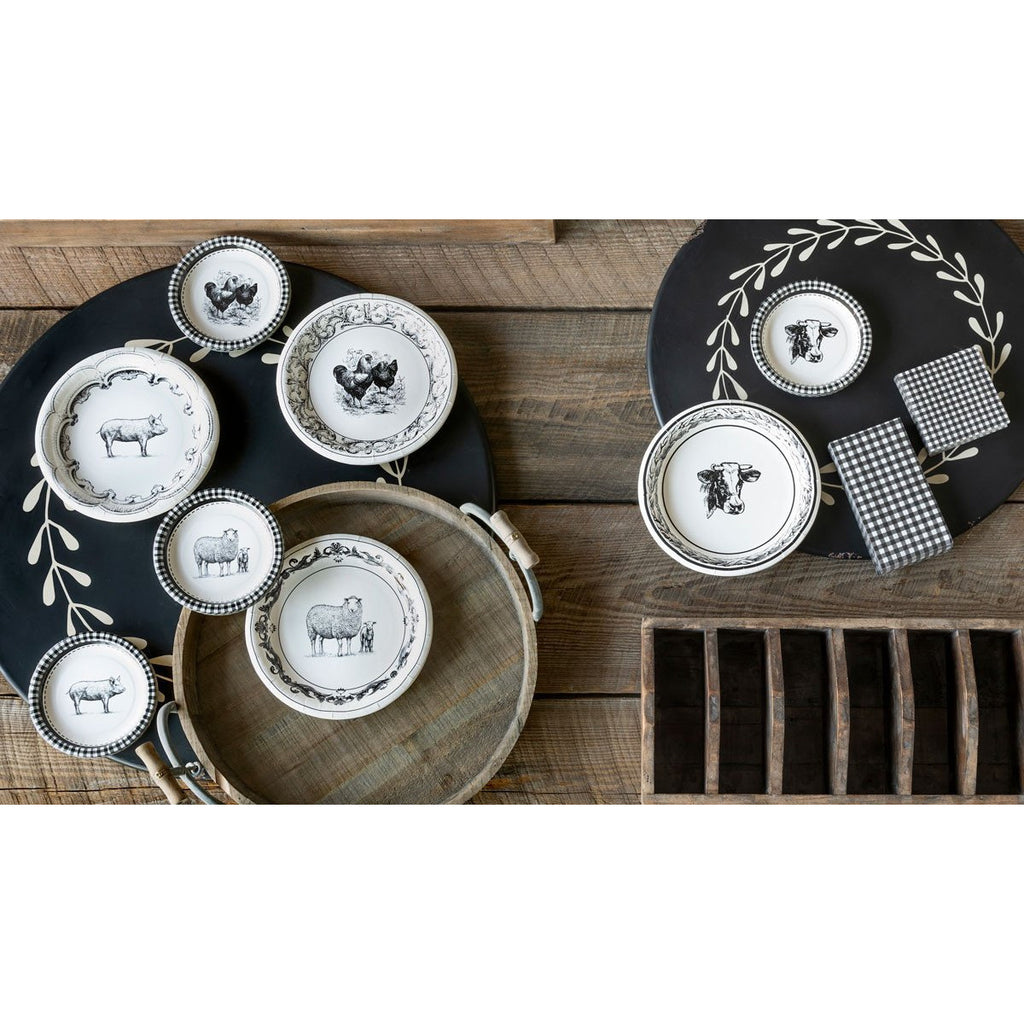 Black & White Gingham Check Dinner Napkins/Guest Towels