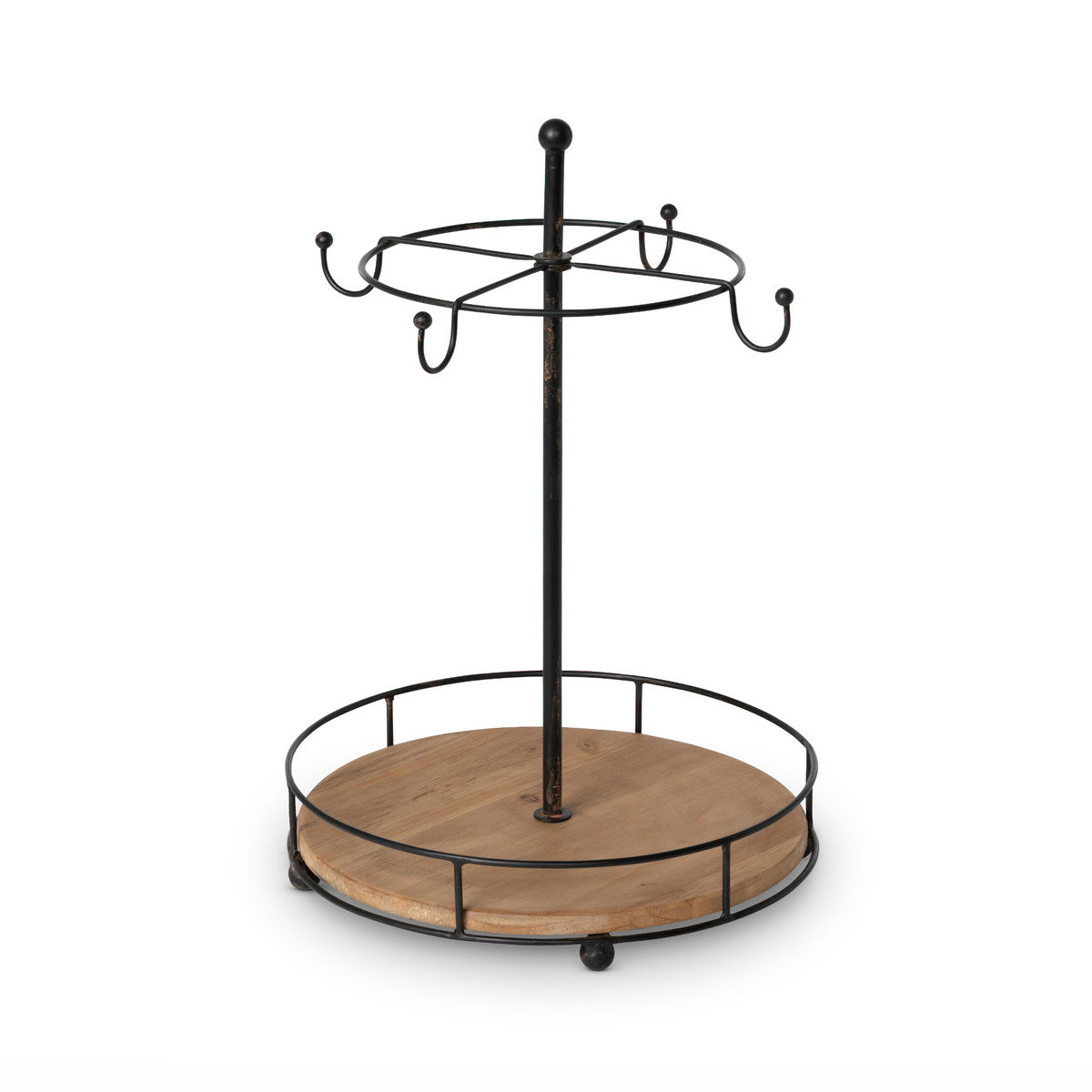 Wood & Iron Cup Rack