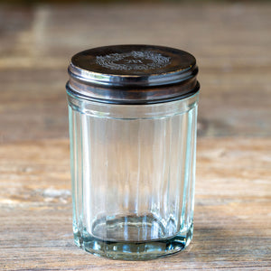 Glass Jar w/Bronze Lid