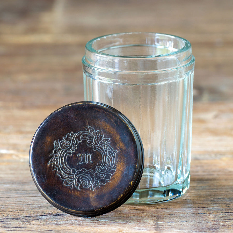 Glass Jar w/Bronze Lid