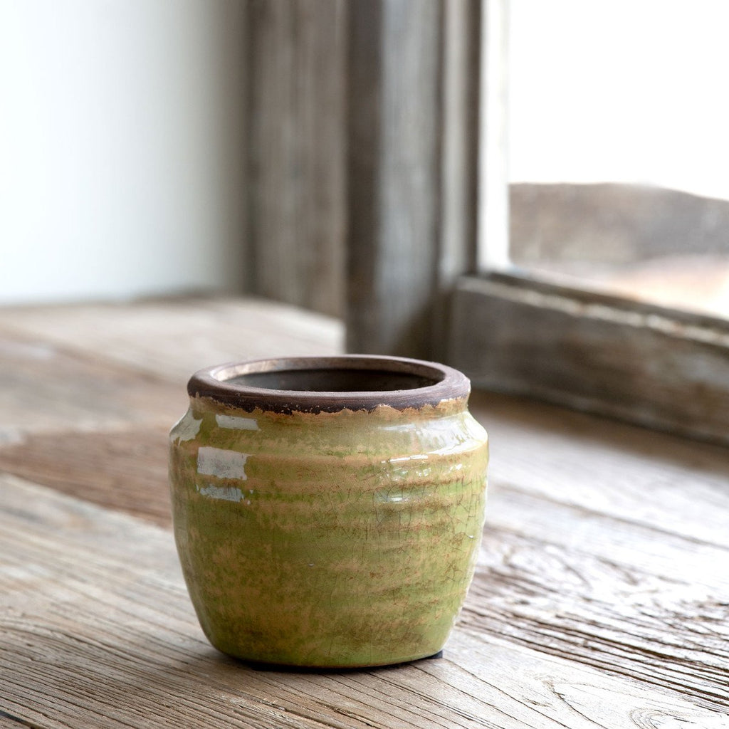 Chartreuse Glazed Ginger Jar