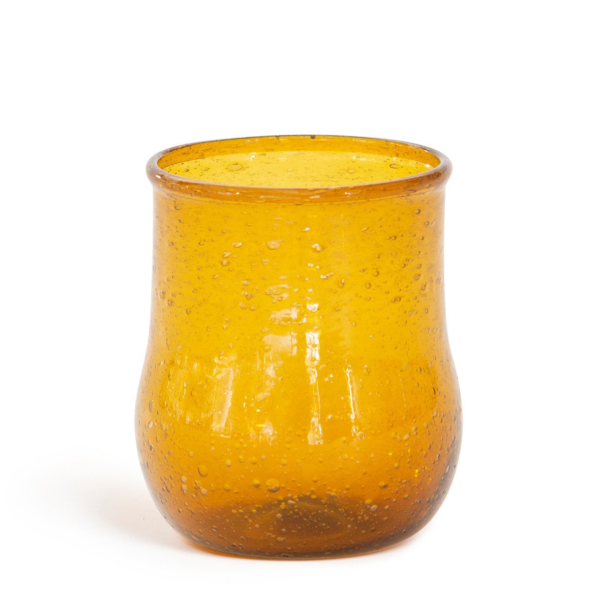 Amber Hombre Glass Vase
