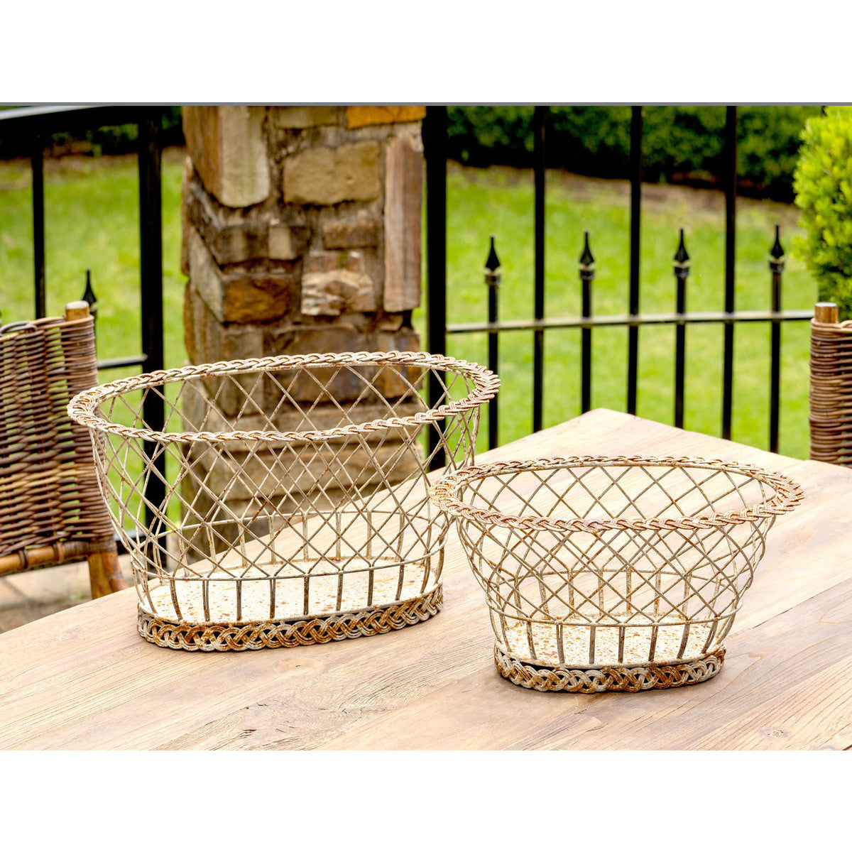 Braided Wire European Baskets