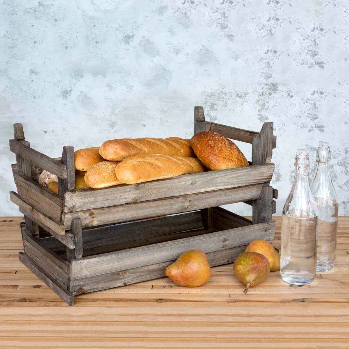 Stackable Wooden Bins