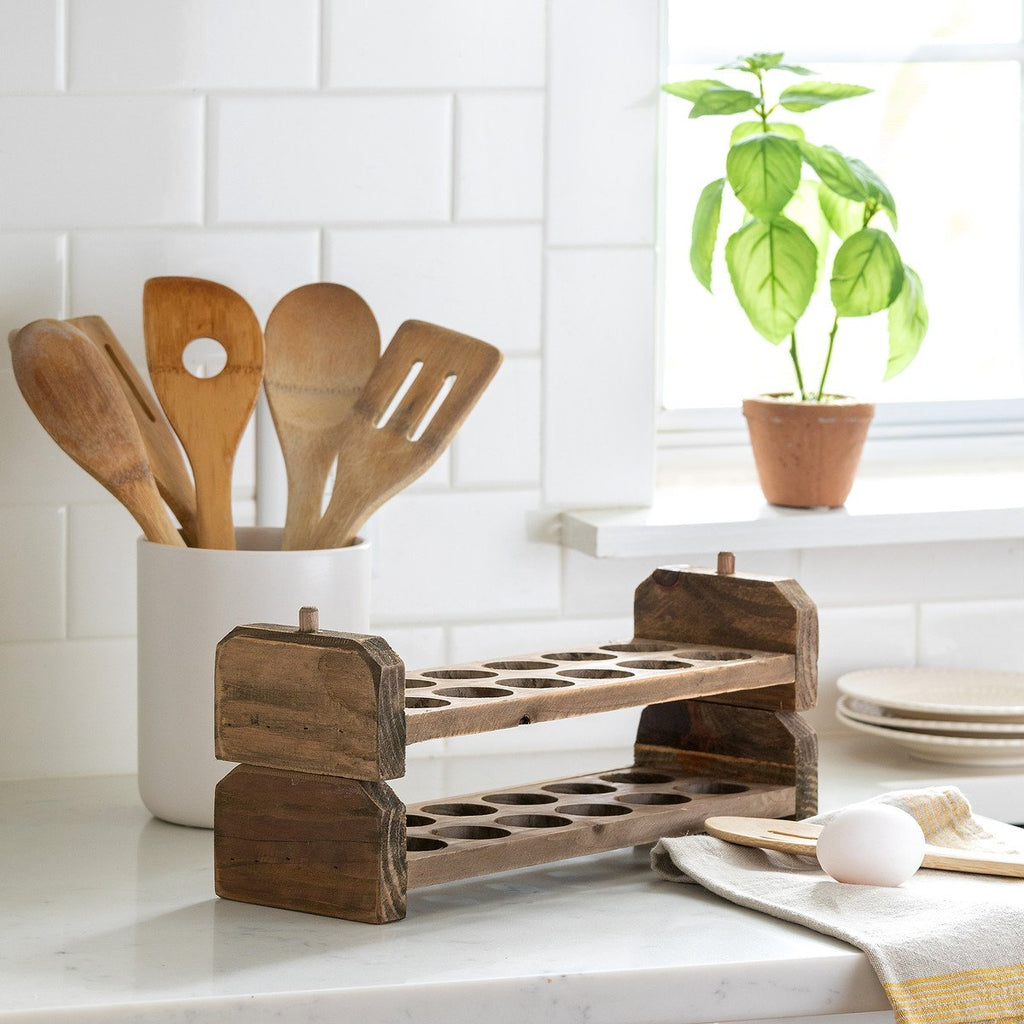 Wooden Stackable Egg Holder