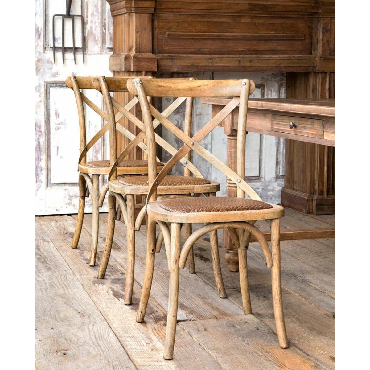Wooden Cross Back Chair
