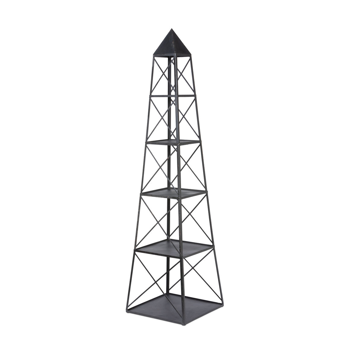 Antique Black Stackable Obelisk