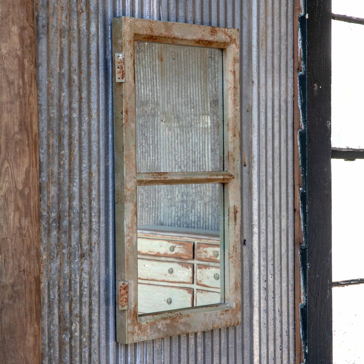 Painted Window Frame Mirror