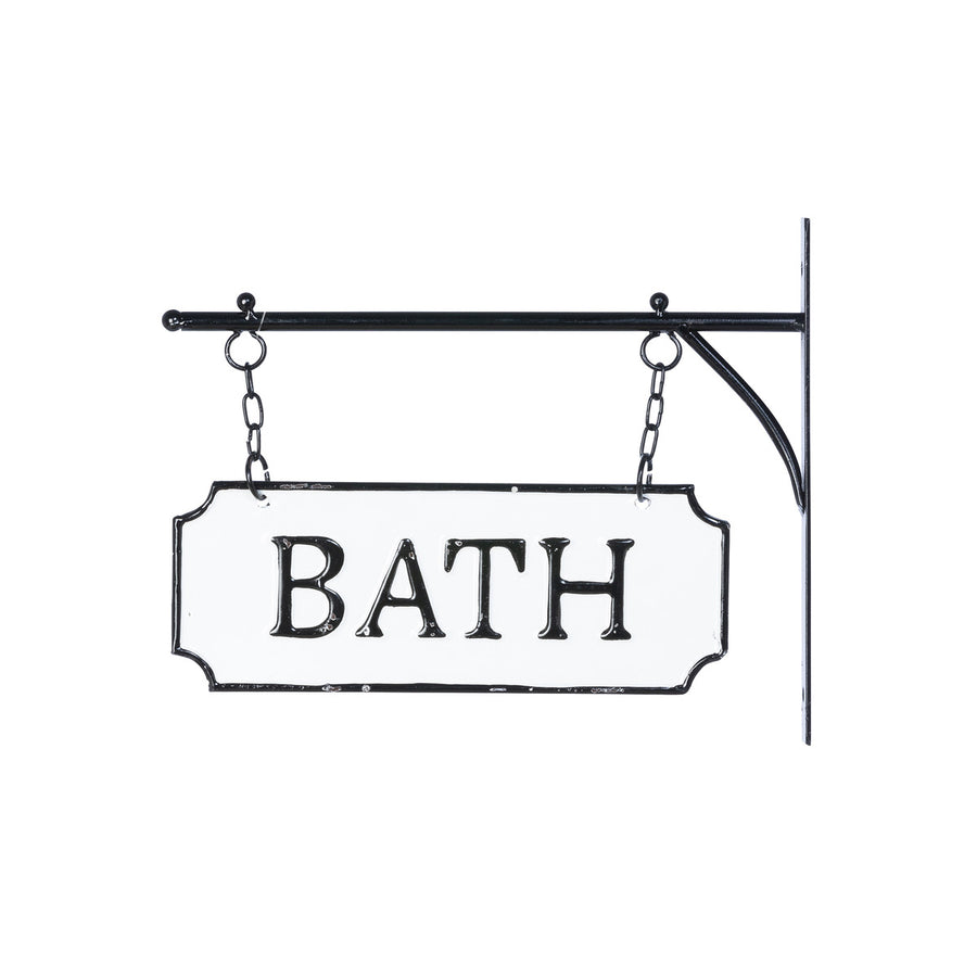 Metal Sign w/Hanging Display Bar | Bath