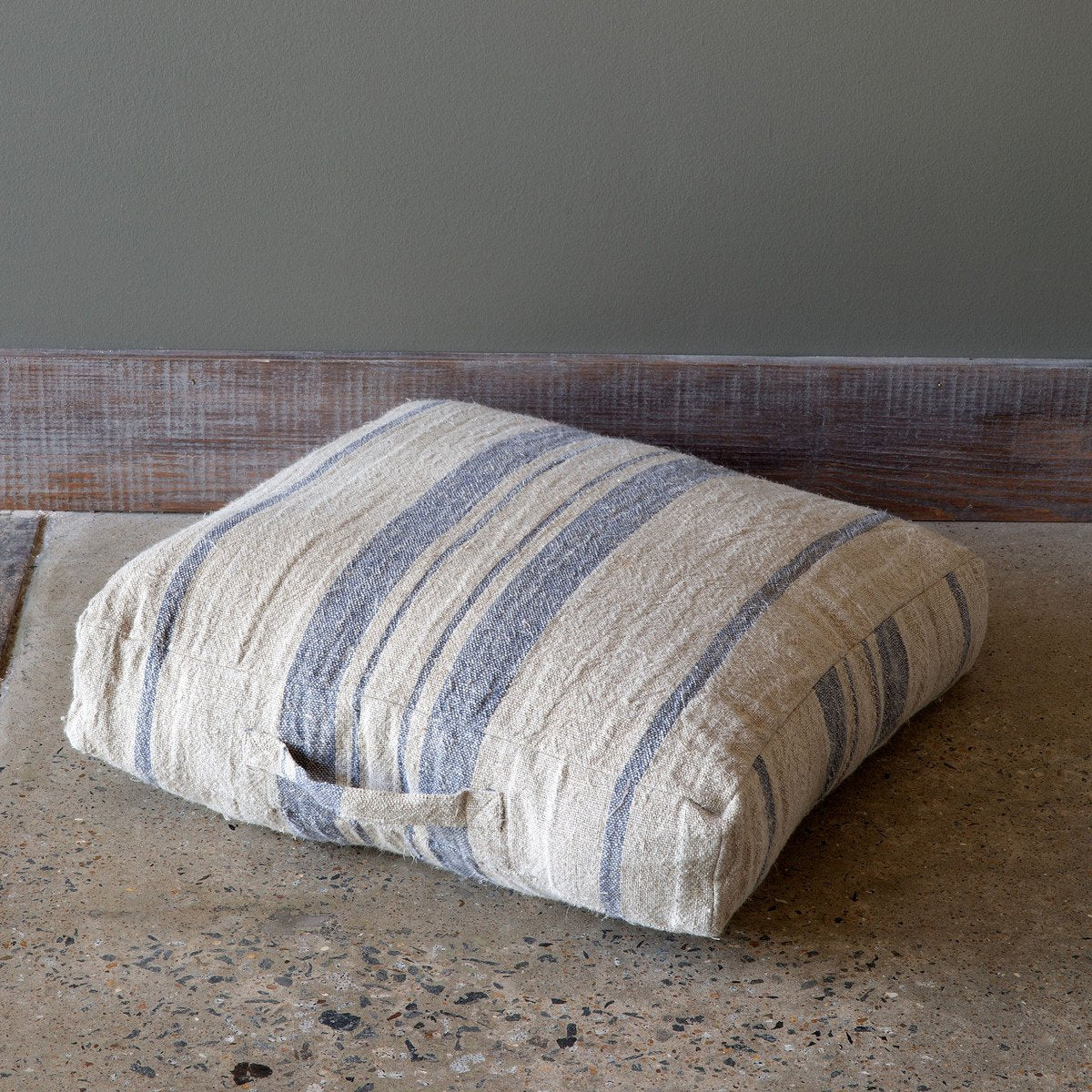 Linen Floor Cushion w/Handle - Moss & Embers Home Decorum