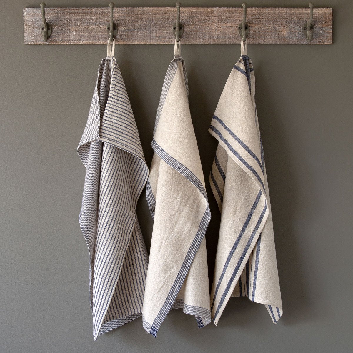 Soft Linen Dish Towel - Blues - Moss & Embers Home Decorum