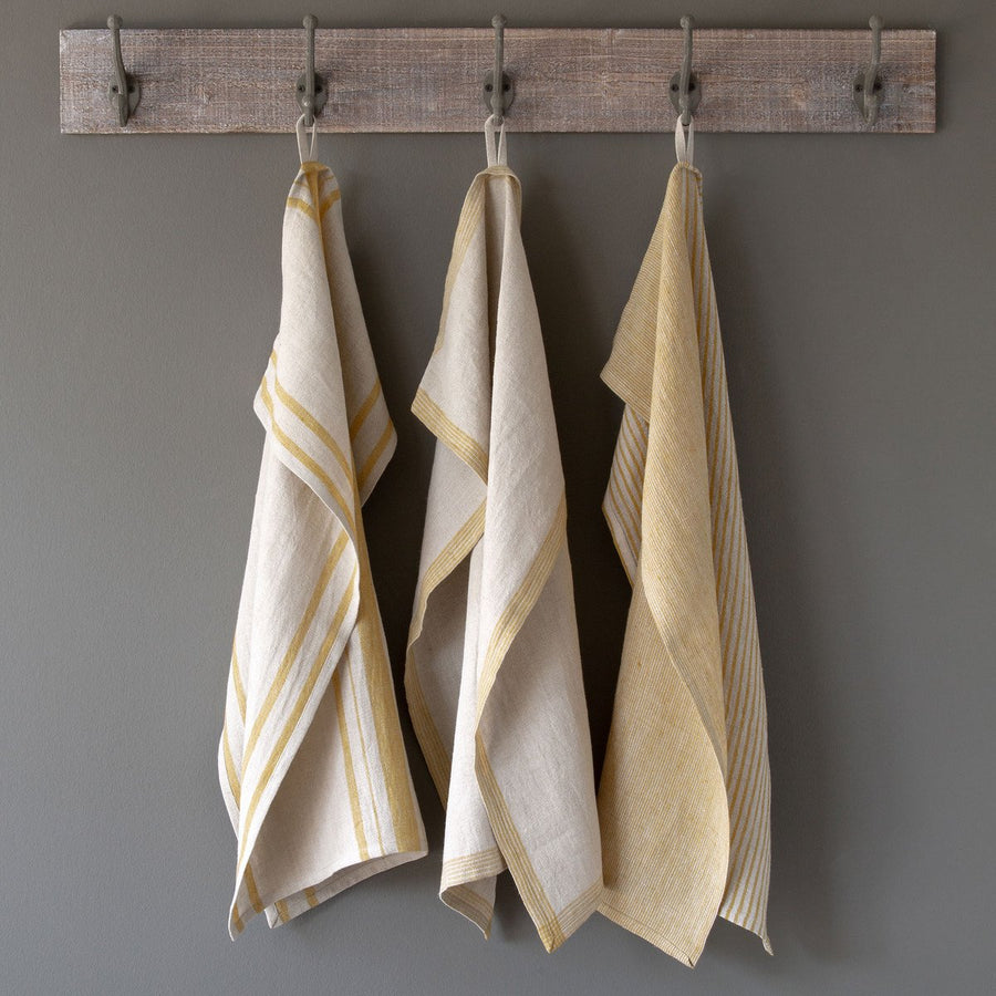 Soft Linen Dish Towel - Yellows