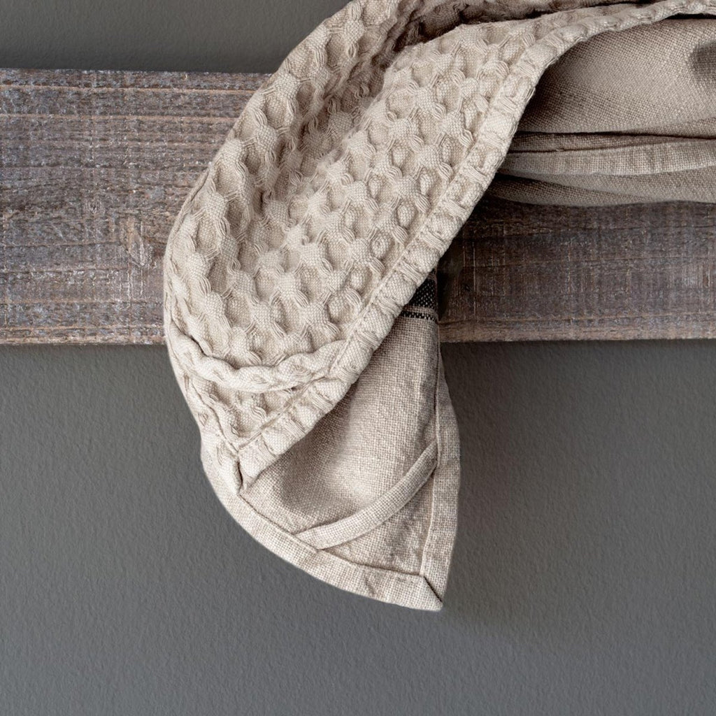 Vintage Wash Cotton Dishtowels - Ivory