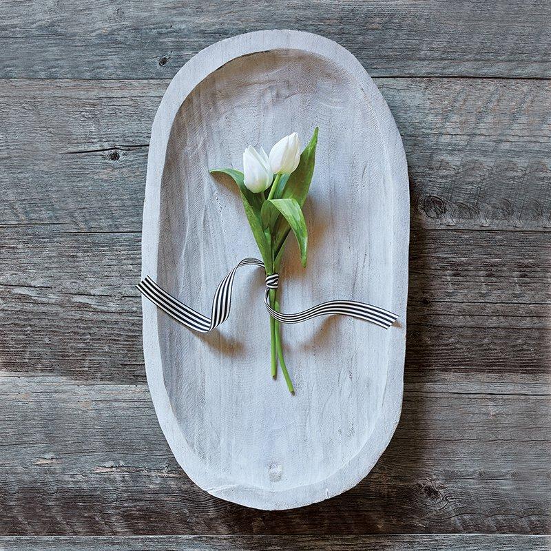 Paulownia Wood Serving Platter - Grey