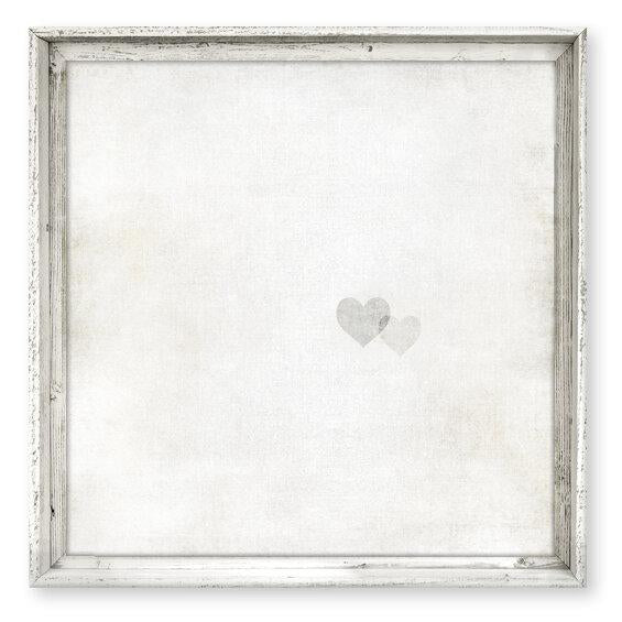 Framed Canvas Wall Art Two Hearts