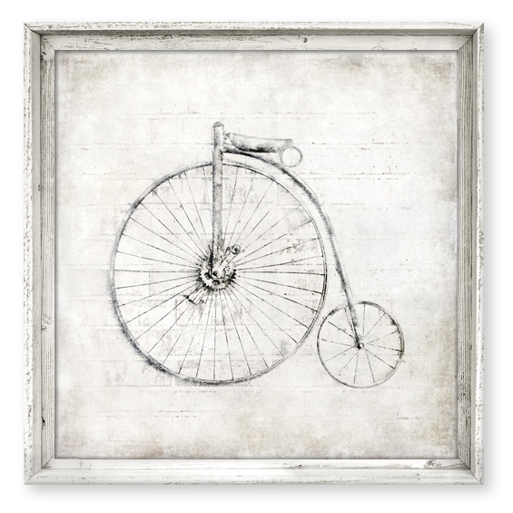 Framed Canvas Wall Art Vintage Bicycle